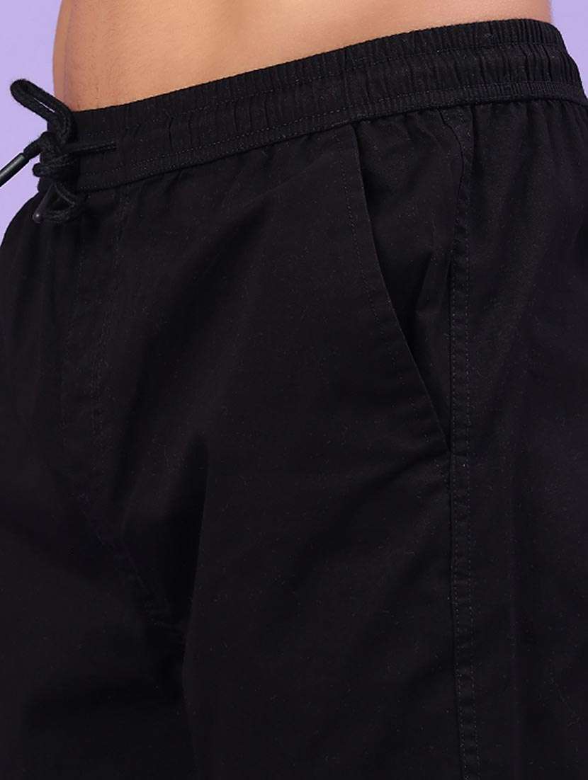 men solid mid rise full length track pant - 22321575 -  Standard Image - 1