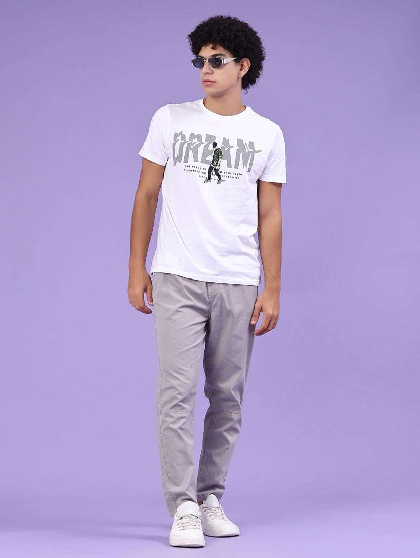 men solid mid rise full length track pant - 22321576 -  Standard Image - 4