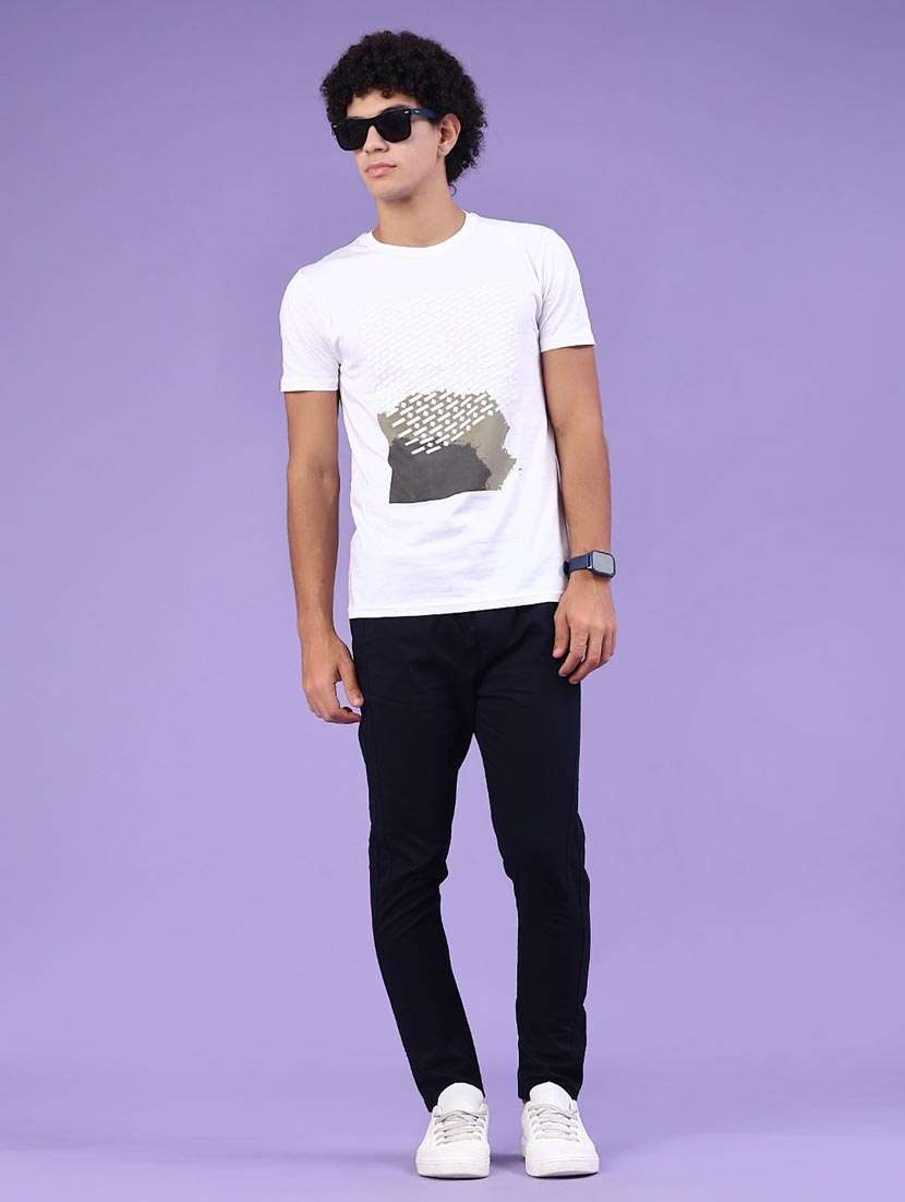 men solid mid rise full length track pant - 22321577 -  Standard Image - 4