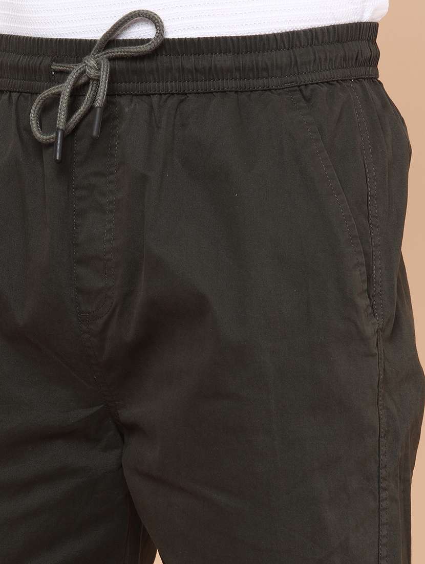 men solid mid rise chinos casual trouser - 22321584 -  Standard Image - 1