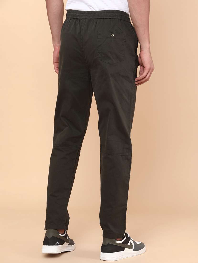 men solid mid rise chinos casual trouser - 22321584 -  Standard Image - 4