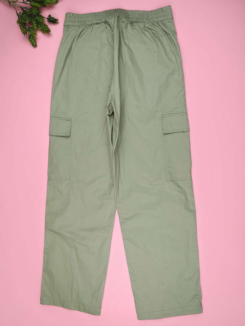 boys solid mid rise cargo - 22321589 -  Standard Image - 1