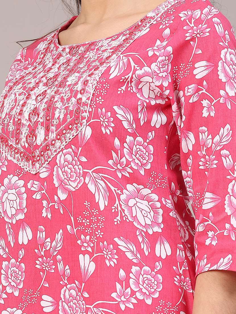 pink cotton kurta pant  set - 22321598 -  Standard Image - 1