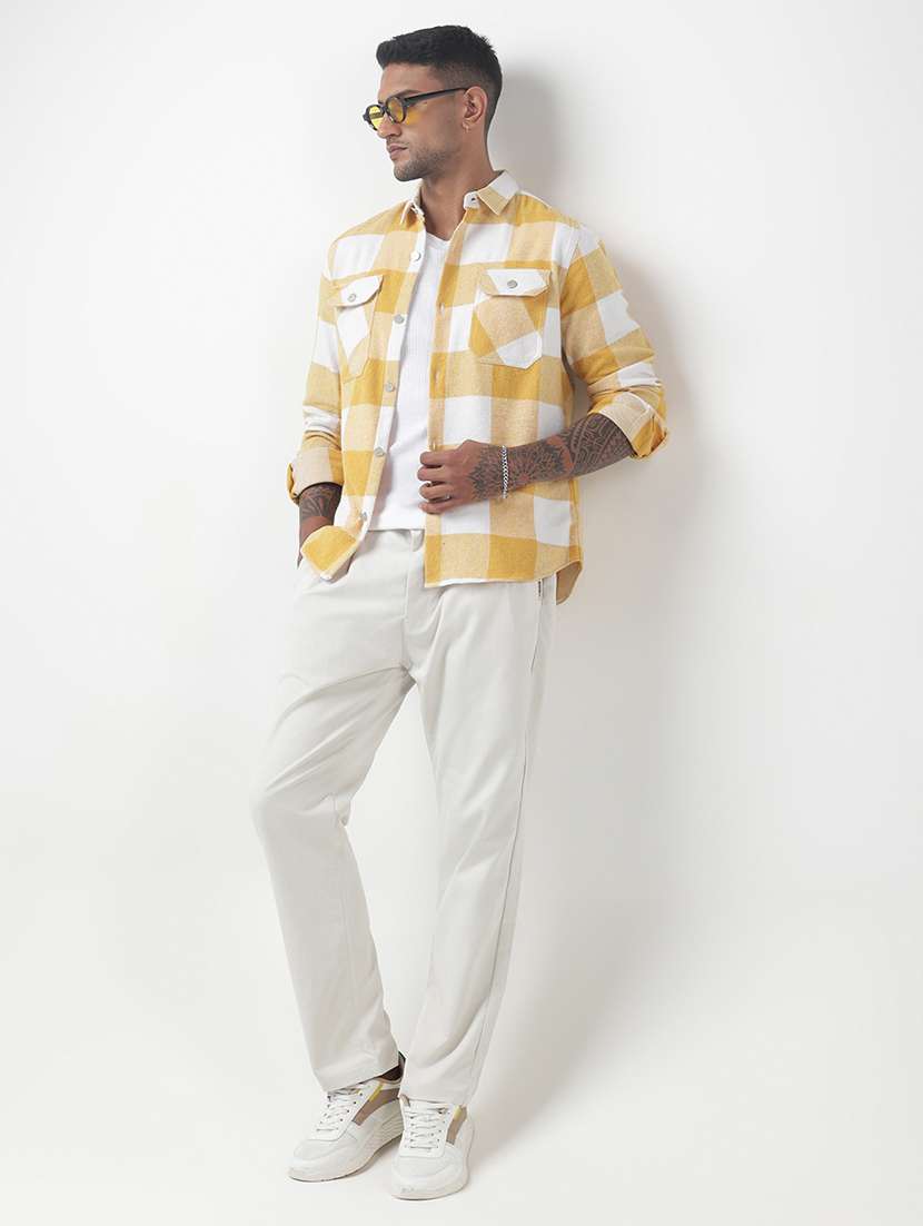 men checkered long sleeve regular fit shacket - 22321718 -  Standard Image - 6