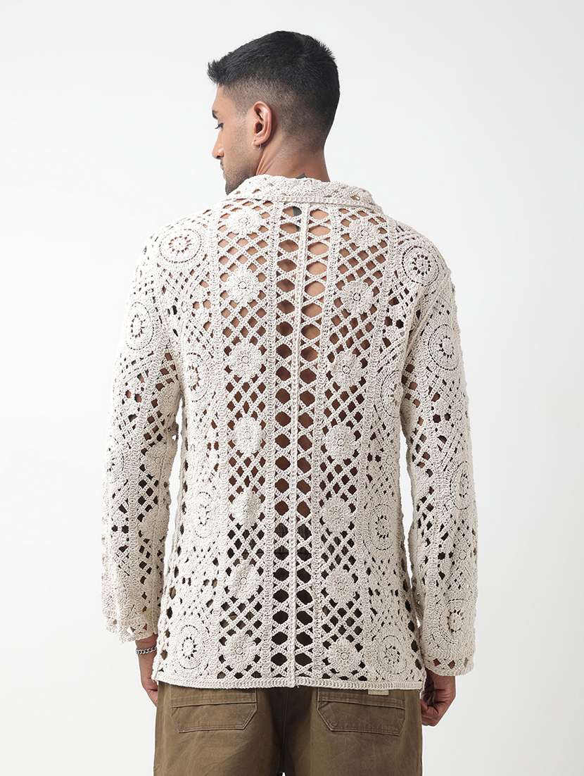 Men Self Design Long Sleeve Oversized Casual Shirt - 22321738 -  Standard Image - 4