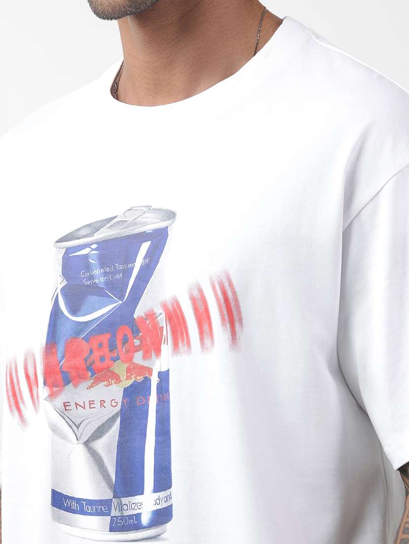 men front print short sleeve oversized t-shirt - 22321741 -  Standard Image - 6