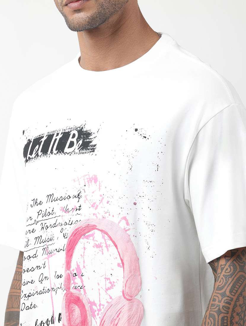 men front print short sleeve oversized t-shirt - 22321742 -  Standard Image - 6