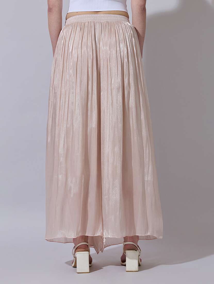 women solid mid rise flared palazzo - 22321767 -  Standard Image - 4