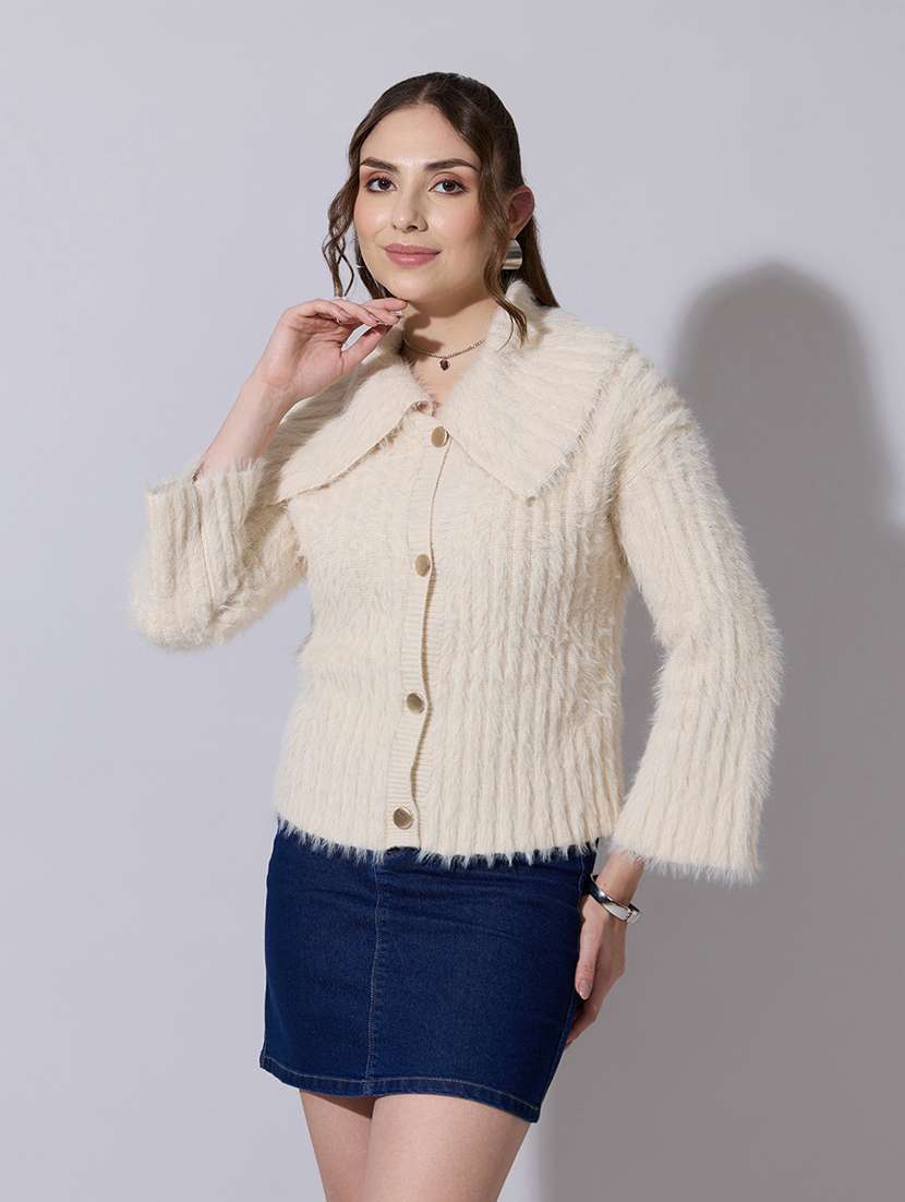 women self designed long sleeve cardigan