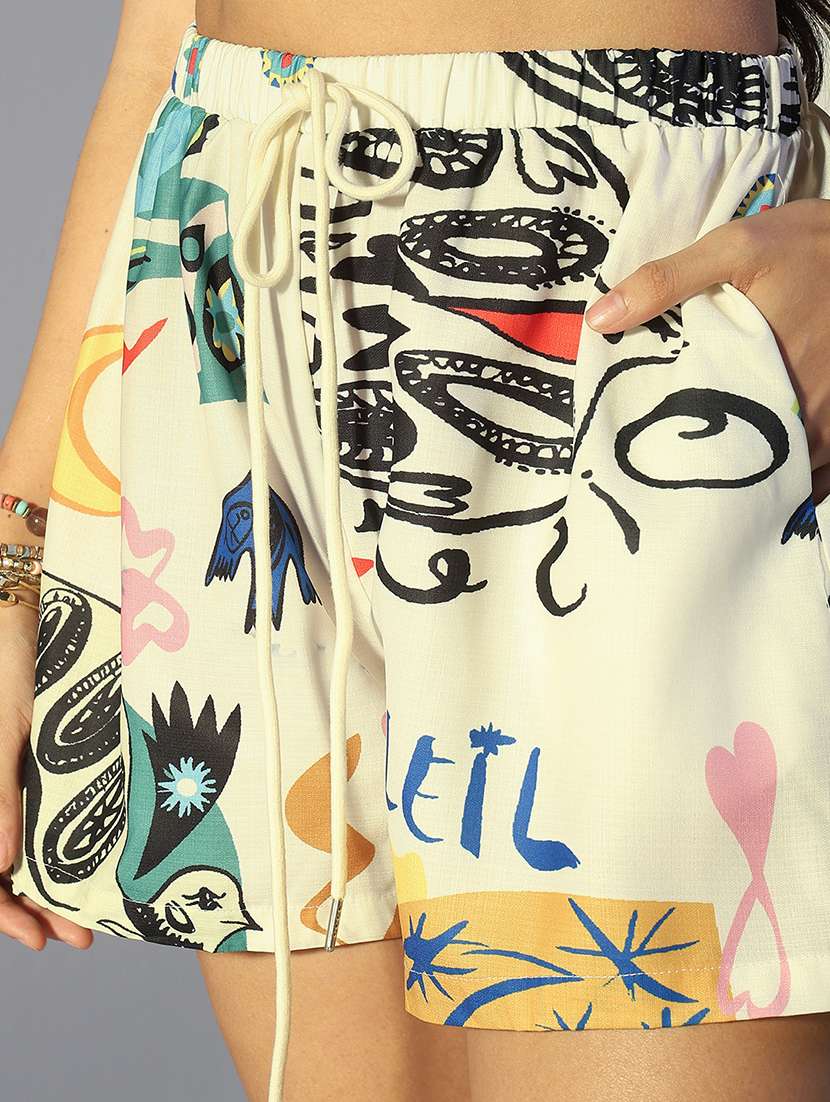 women printed shirt & shorts co-ord set - 22321824 -  Standard Image - 4