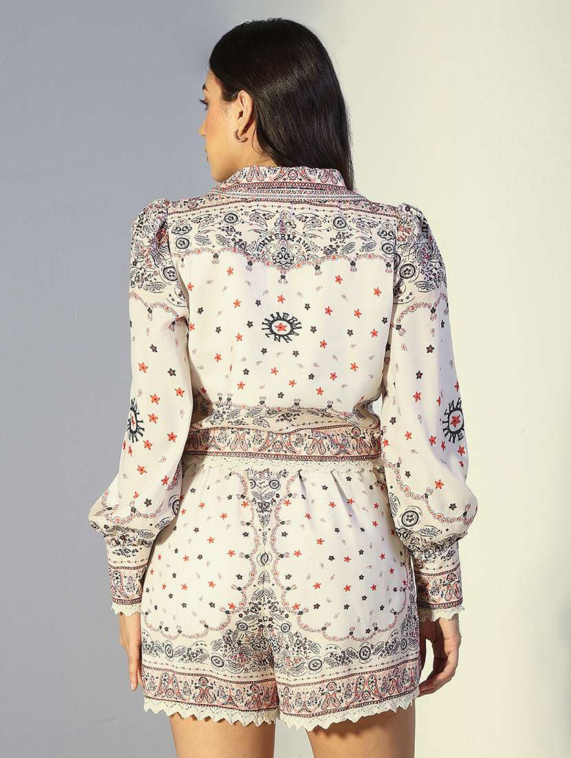 women printed shirt and shorts co-ord set - 22321830 -  Standard Image - 4