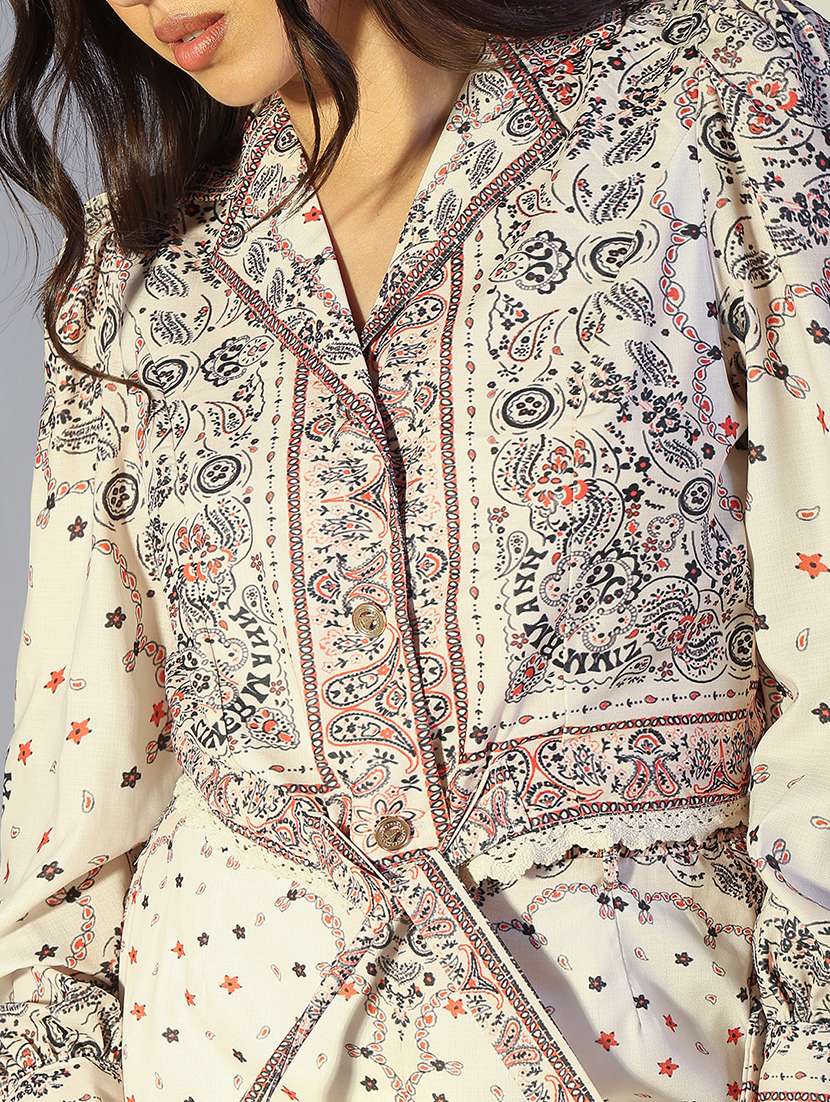 women printed shirt and shorts co-ord set - 22321830 -  Standard Image - 6