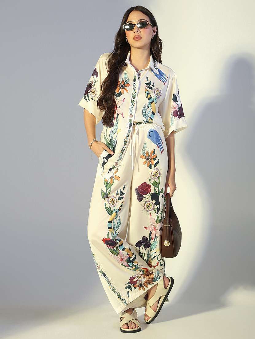 Women Printed Shirt And Trouser Co-ord Set - 22321834 -  Standard Image - 1