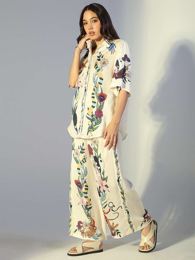 Women Printed Shirt And Trouser Co-ord Set - 22321834 -  Standard Image - 4