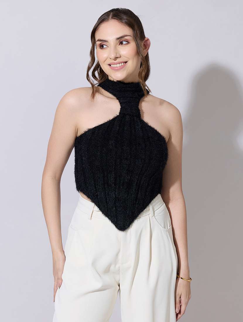 women self designed hlater neck asymmetric  top - 22321911 -  Standard Image - 1