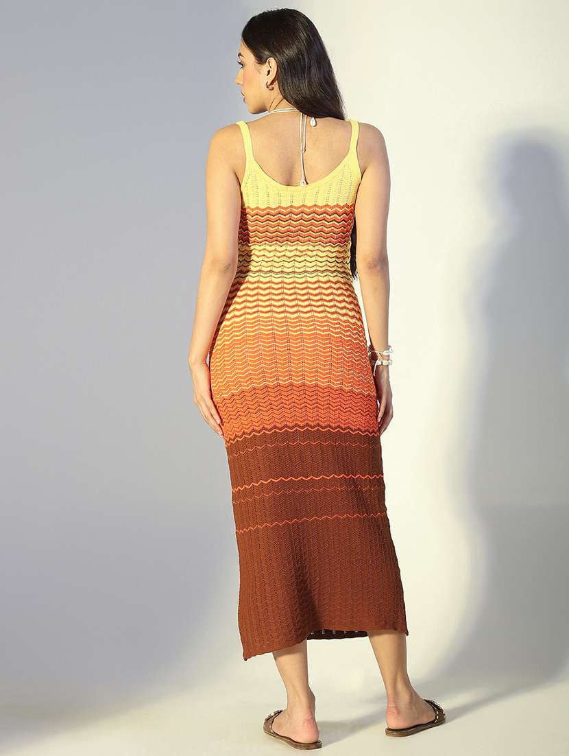 women printed shoulder strap bodycon dress - 22321991 -  Standard Image - 4