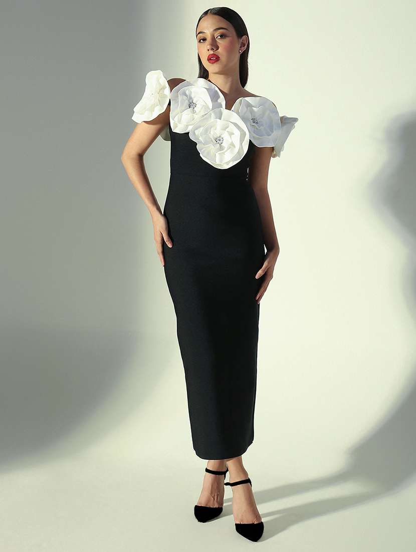 women embellished off shoulder bodycon dress - 22322006 -  Standard Image - 1