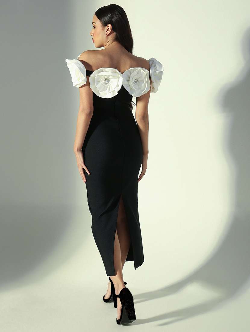 women embellished off shoulder bodycon dress - 22322006 -  Standard Image - 4