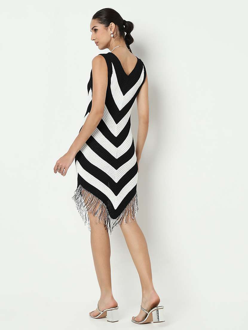 women color blocked sleeveless asymmetric dress - 22322017 -  Standard Image - 4