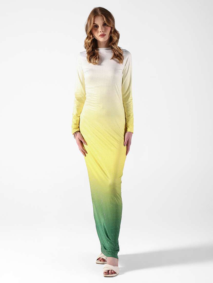 women ombre long slevee bodycon dress - 22322028 -  Standard Image - 1