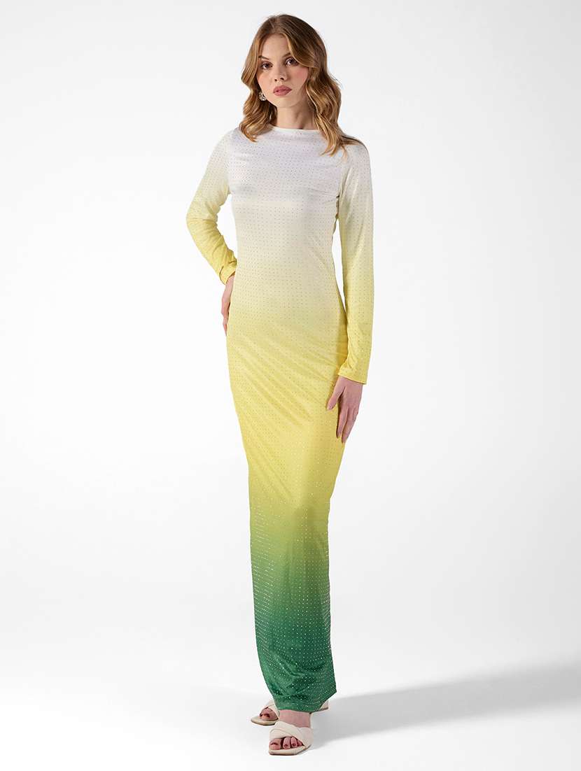 women ombre long slevee bodycon dress - 22322028 -  Standard Image - 4