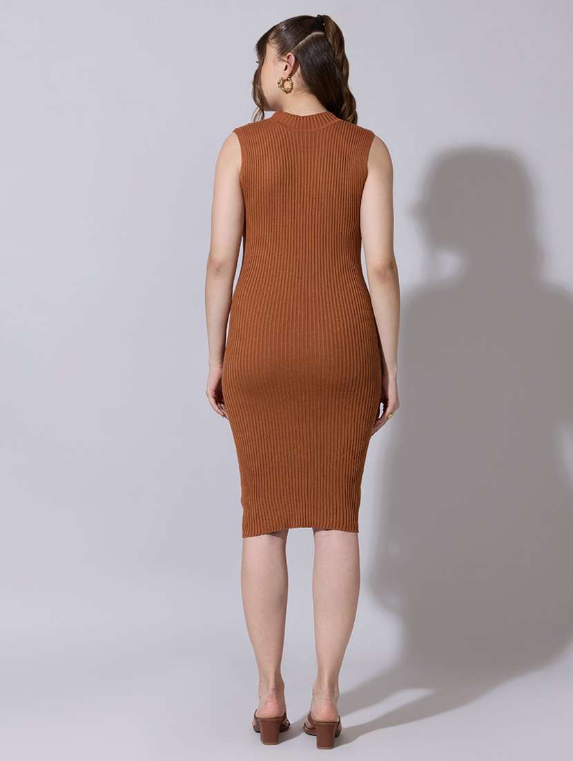 women knit dress with striped poncho-style overlay - 22322030 -  Standard Image - 6