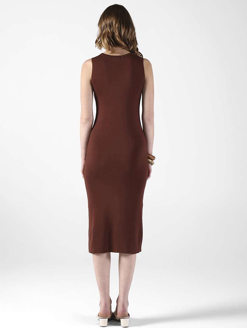 women solid sleeveless bodycon dress - 22322033 -  Standard Image - 4
