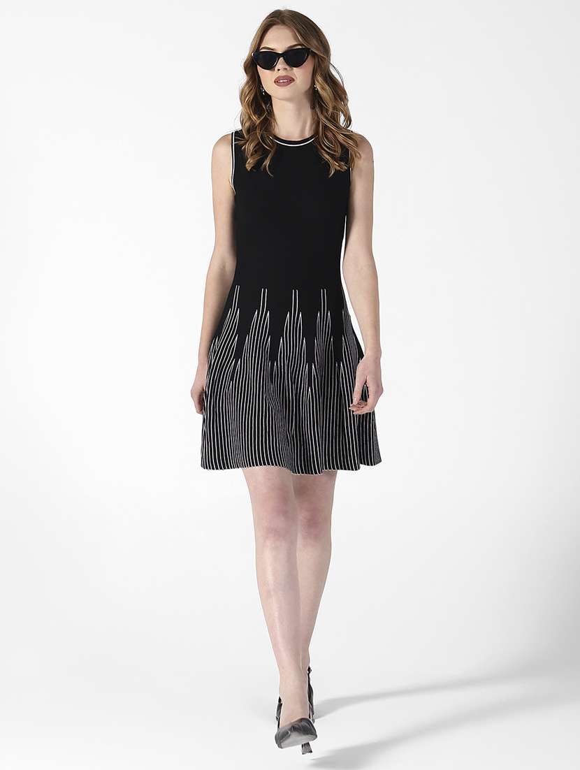 women printed sleeveless a-line dress - 22322035 -  Standard Image - 4