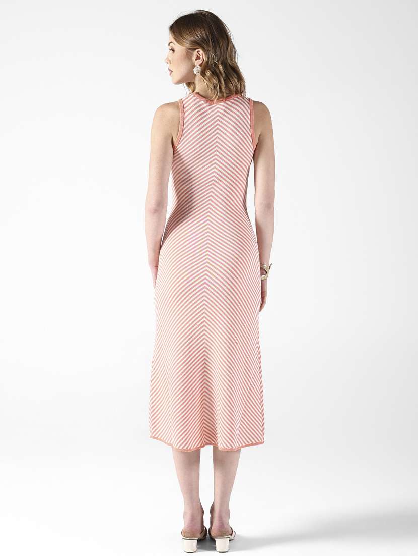 women striped sleeveless a-line dress - 22322041 -  Standard Image - 4
