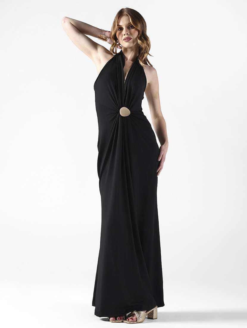 women soldi halter neck sleeveless a-line dress - 22322045 -  Standard Image - 1