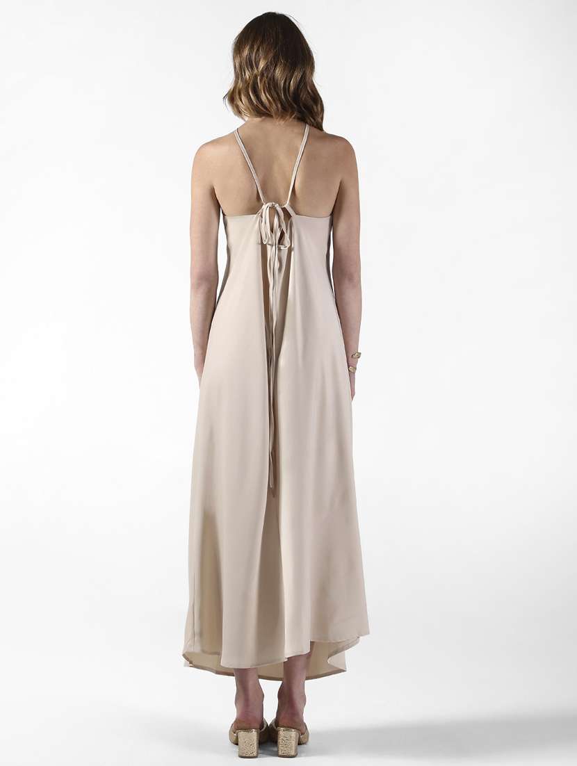 women solid halter neck a-line dress - 22322049 -  Standard Image - 4