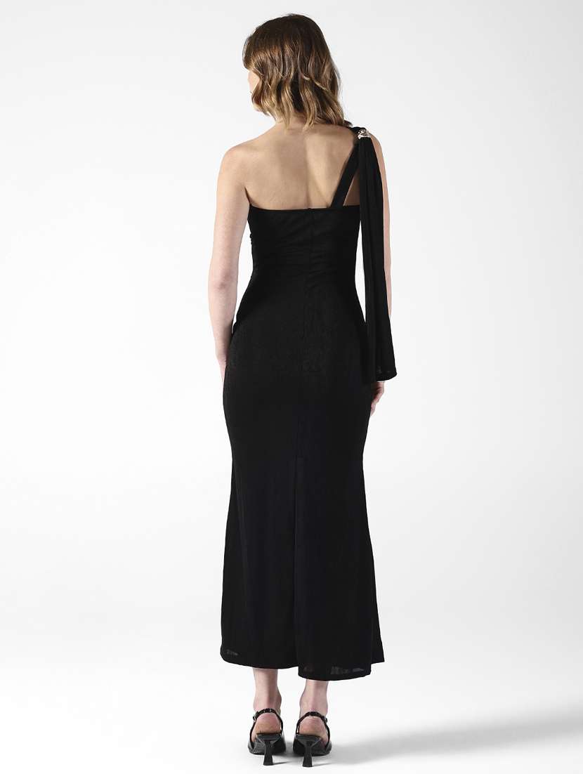 women solid single shoulder bodycon dress - 22322052 -  Standard Image - 4