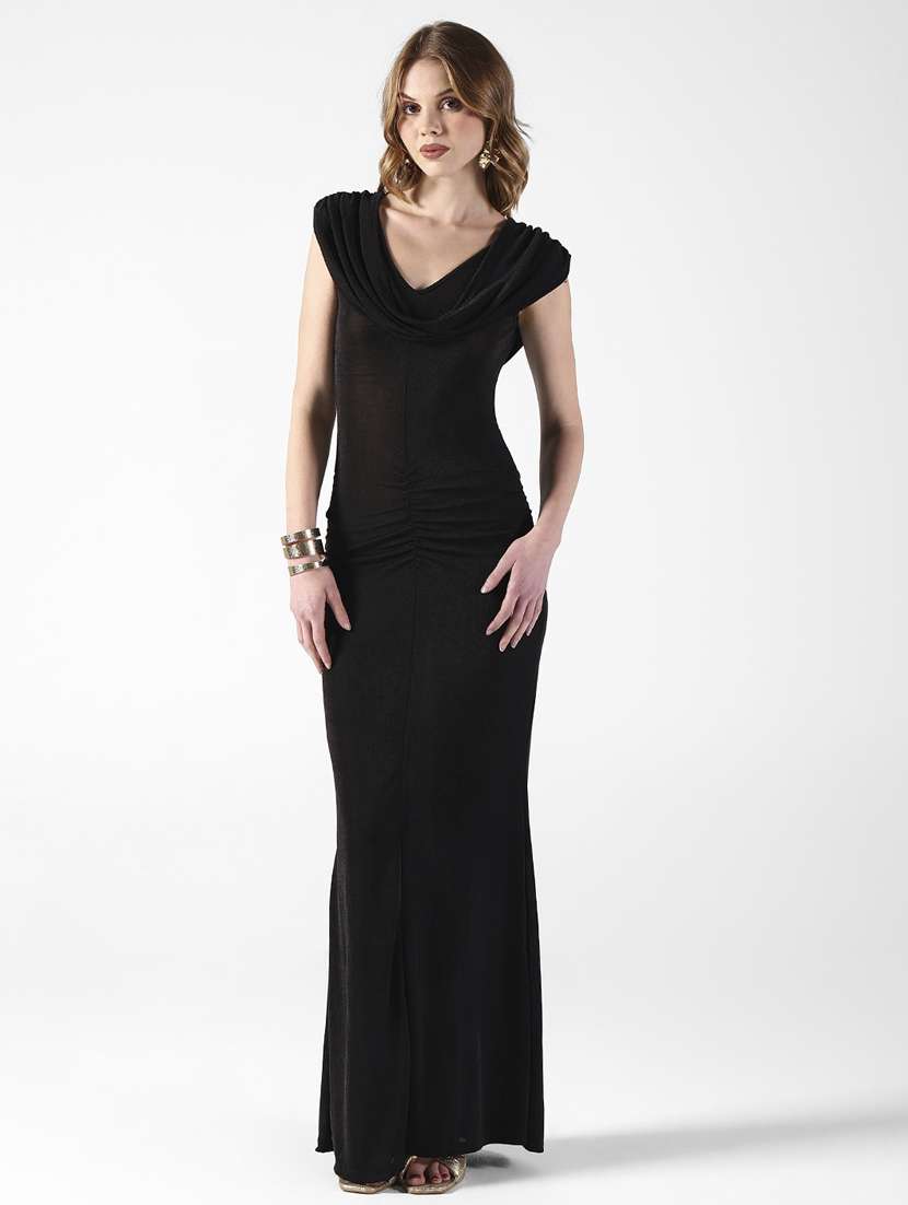 women soldi cowl neck cap sleeve bodycon dress - 22322054 -  Standard Image - 1