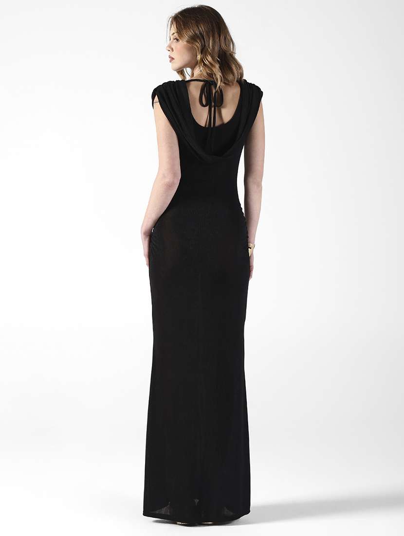 women soldi cowl neck cap sleeve bodycon dress - 22322054 -  Standard Image - 4