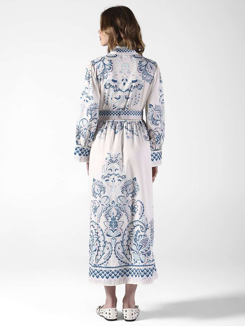 women printed puff sleeve a-line dress - 22322058 -  Standard Image - 4