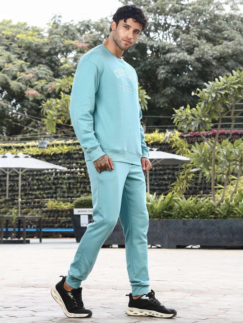 men typographic long sleeve full length track suit - 22322075 -  Standard Image - 4