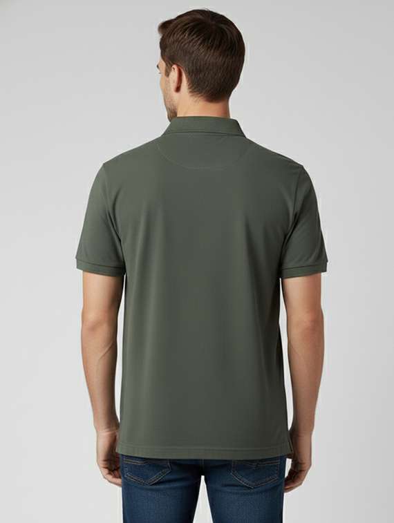 men solid short sleeve regular fit polo t-shirt - 22322092 -  Standard Image - 4