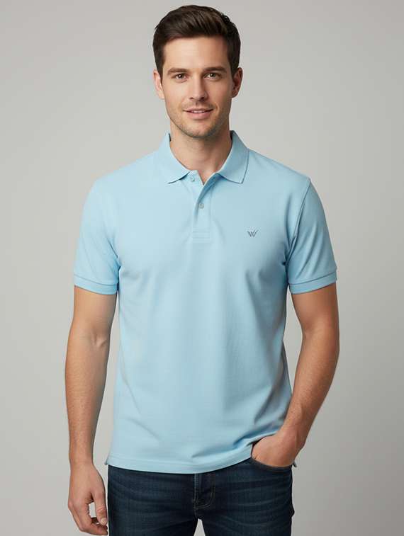 men solid short sleeve regular fit polo t-shirt