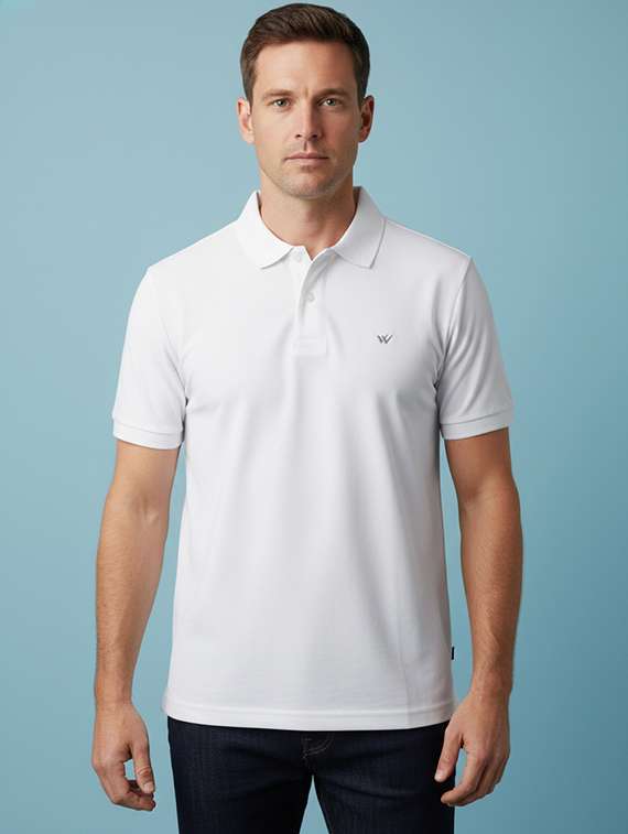 men solid short sleeve regular fit polo t-shirt