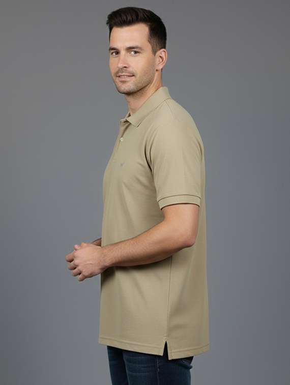 men solid short sleeve regular fit polo t-shirt - 22322103 -  Standard Image - 1