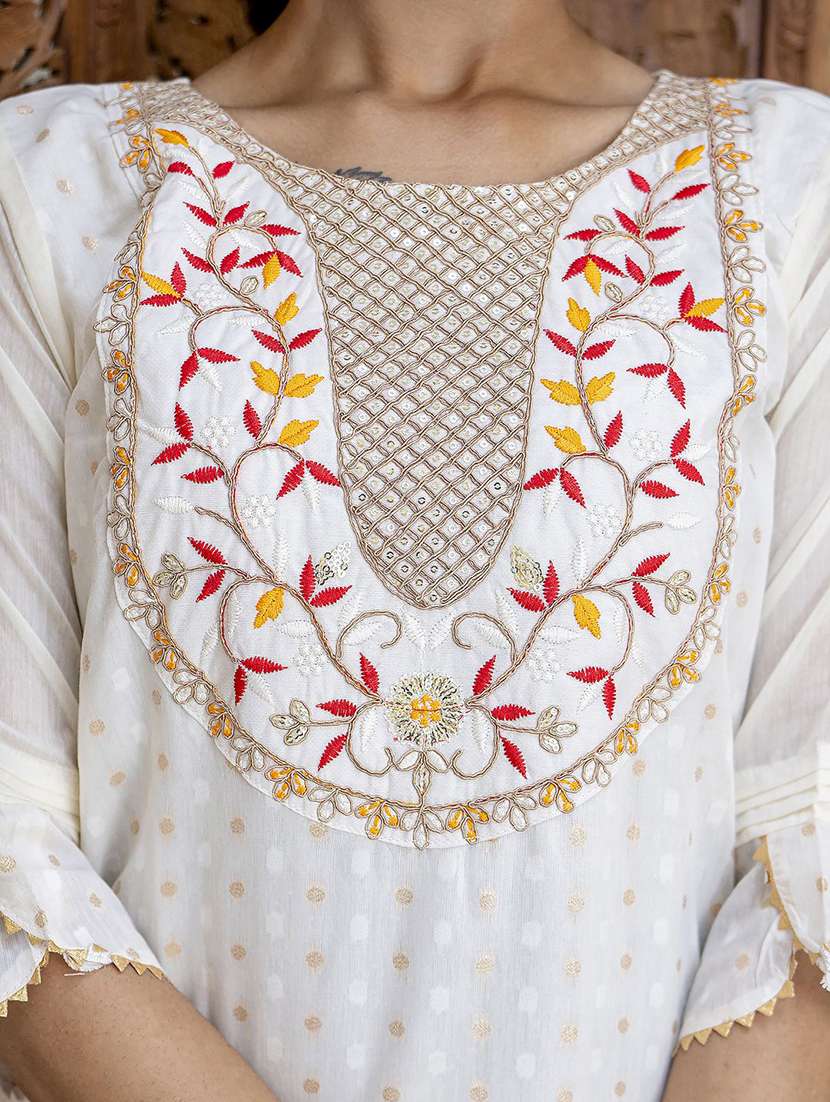 women printed three quarter sleeve kurta pant with dupatta set - 22322127 -  Standard Image - 4