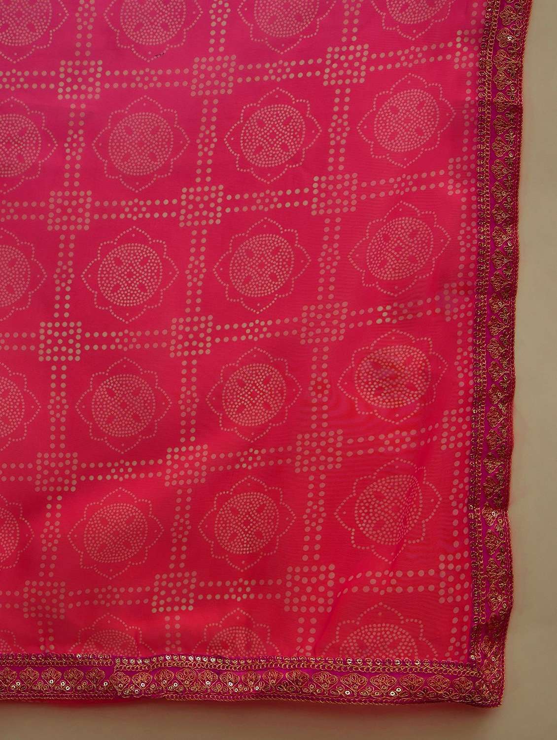 women solid with work three quarter sleeve kurta pant with dupatta set - 22322129 -  Standard Image - 4