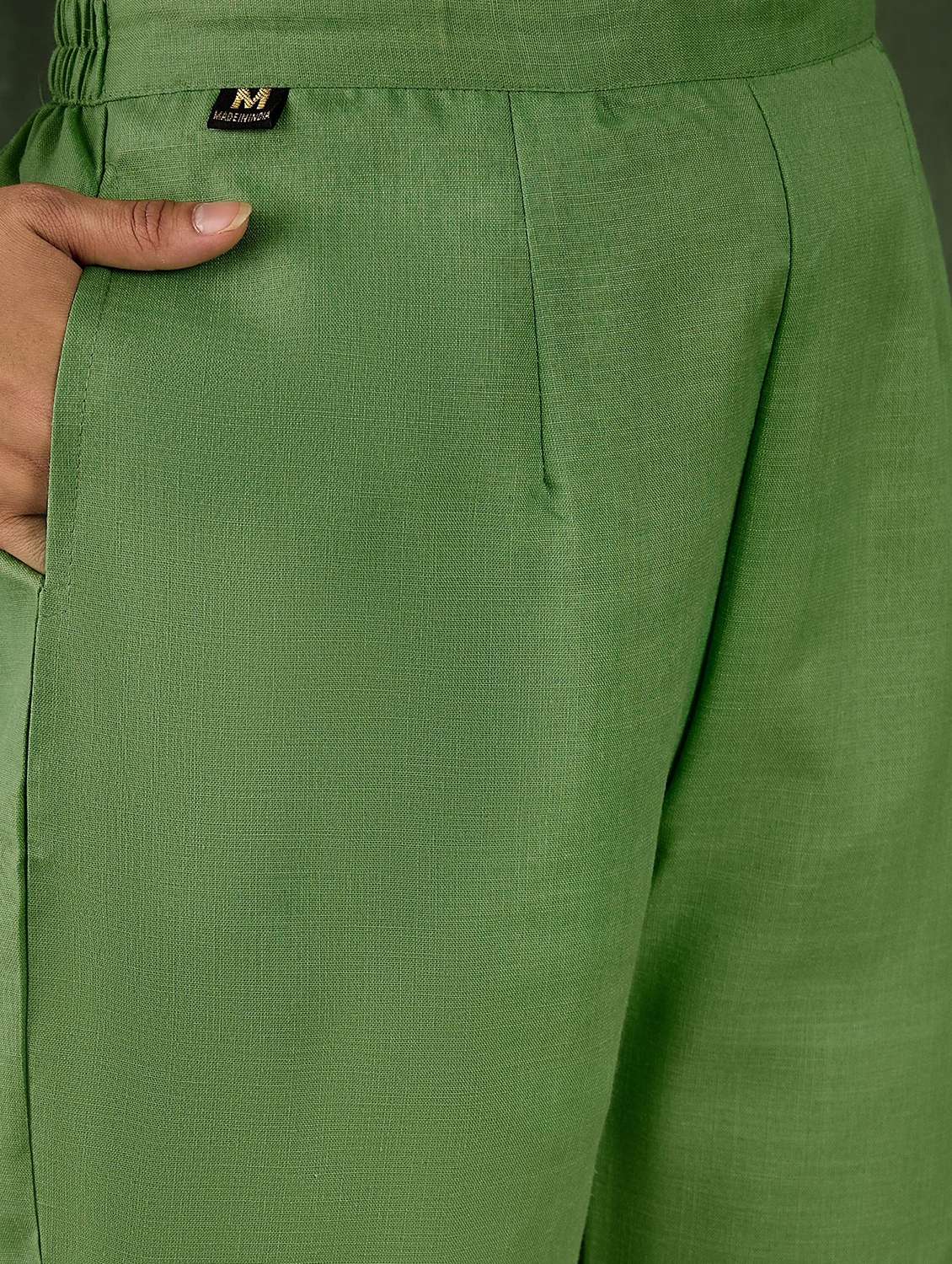 women solid with work three quarter sleeve kurta pant with dupatta set - 22322160 -  Standard Image - 4