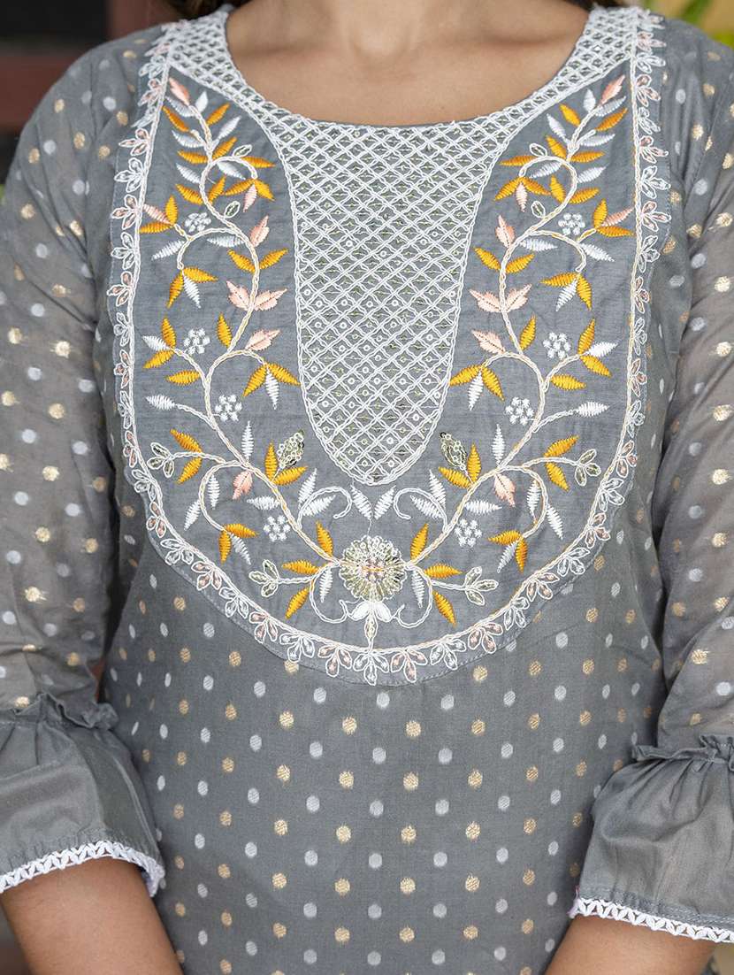 women self design three quarter sleeve kurta pant with dupatta set - 22322306 -  Standard Image - 4