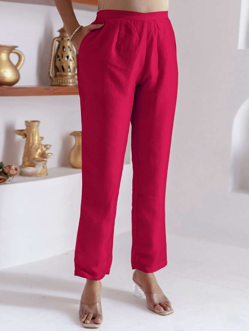 women solid with work three quarter sleeve kurta pant with dupatta set - 22322469 -  Standard Image - 4