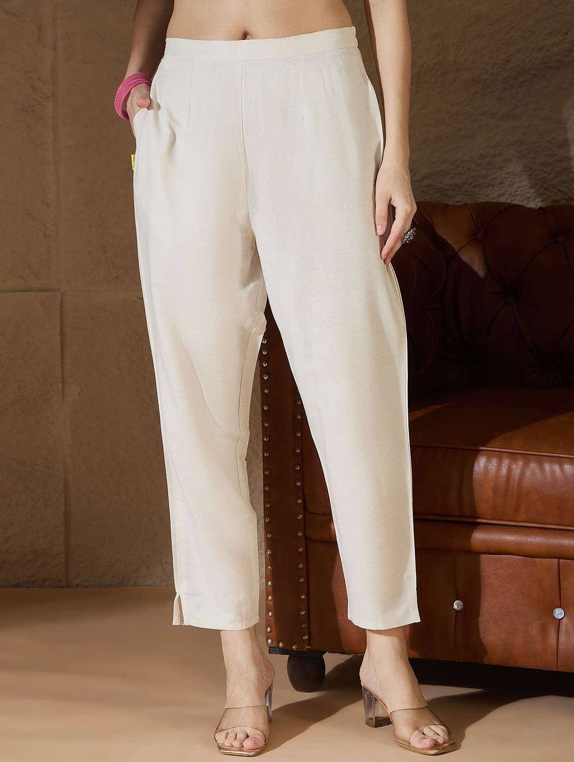 women solid with work three quarter sleeve kurta pant with dupatta set - 22322511 -  Standard Image - 4
