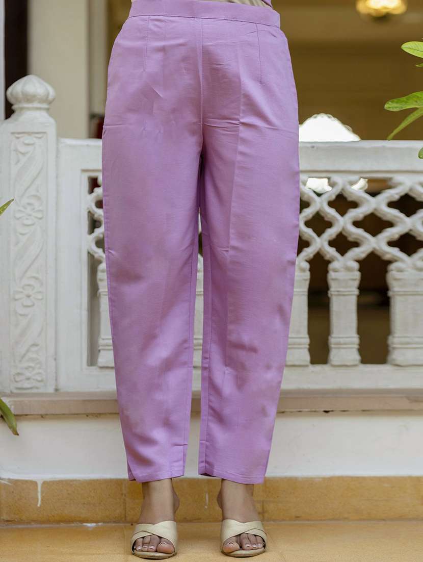 women solid with work three quarter sleeve kurta pant with dupatta set - 22322572 -  Standard Image - 4