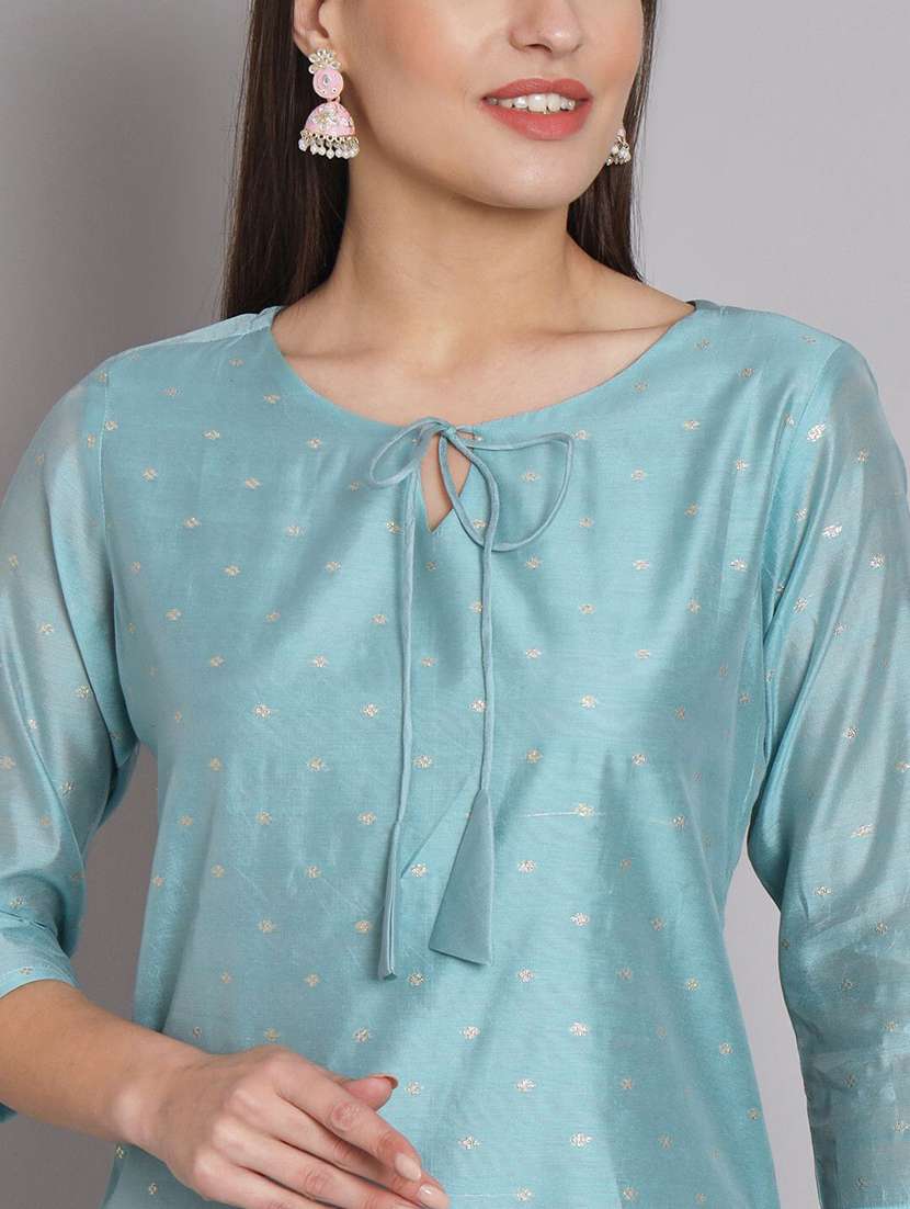 women self design three quarter sleeve kurta pant with dupatta set - 22322611 -  Standard Image - 4
