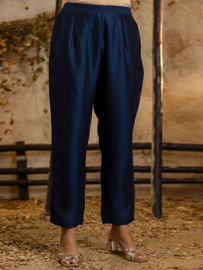 women solid with work three quarter sleeve kurta pant with dupatta set - 22322634 -  Standard Image - 4