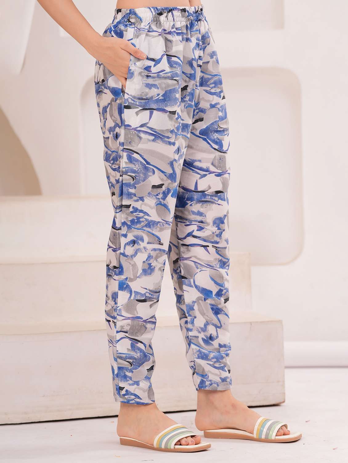 women printed nightwear pyjama set - 22322908 -  Standard Image - 4